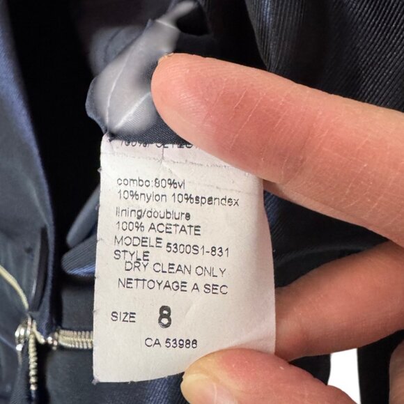 Andy The-Anh women's two-tone single button long sleeve blazer size 8 - Picture 11 of 11